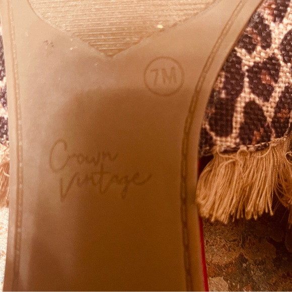 🐆Fabulous RARE Leopard Rhinestone & Fringe Flat Slides by Crown Vintage! - Picture 16 of 16